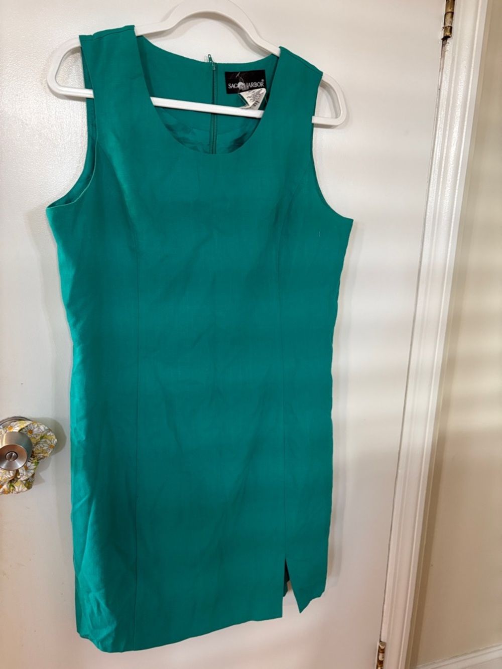 Sag Harbor Teal Sleeveless Sheath Mini Dress